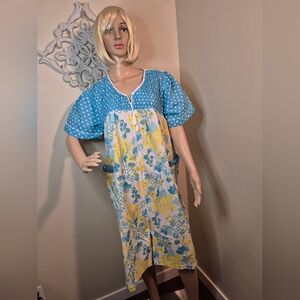 Super Cute And Fun Vintage Hpuse Dress Rope Cotton Lightweight Bobbie Brooks